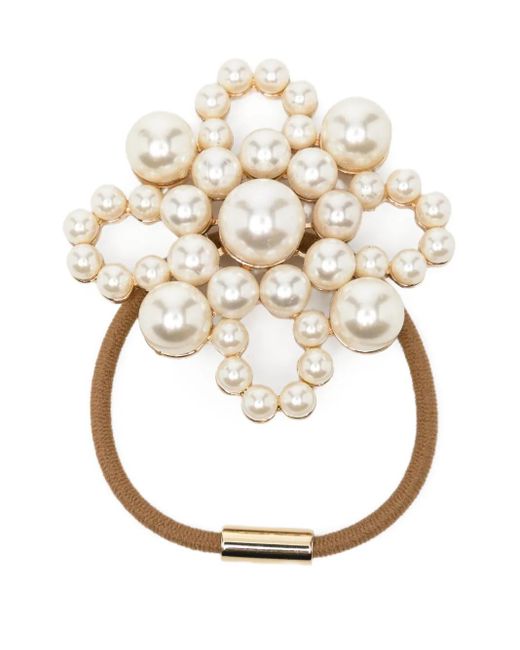 Jennifer Behr White Faux-Pearl Embellished Hair Band