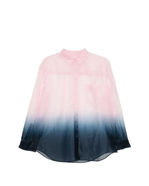 JNBY Pink Gradient Silk Shirt