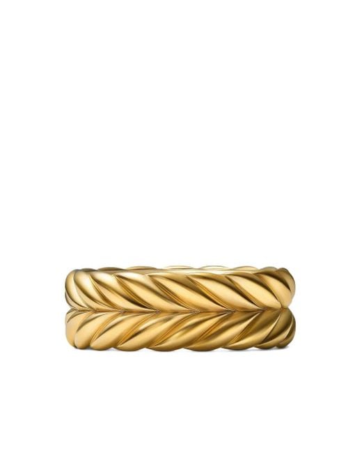 David Yurman Metallic 18Kt Chevron Band Ring for men