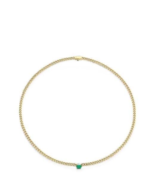 Anita Ko Metallic Emerald Cuban Link Necklace