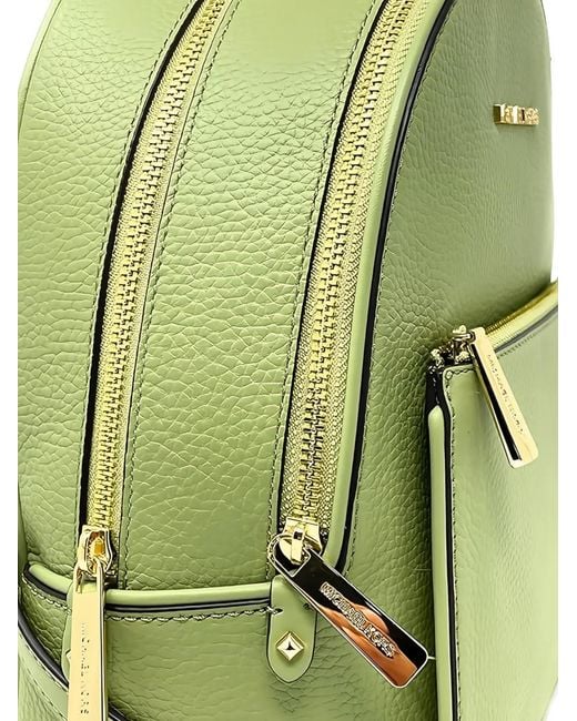Michael Kors Green Adina Grained Leather Backpack