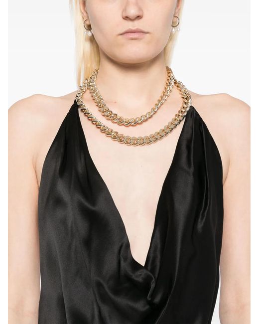 Michelle Mason Black Halterneck Gown