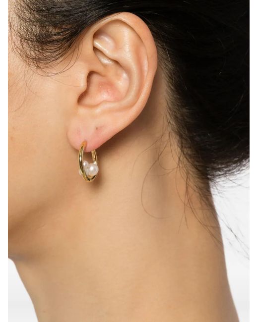 Otiumberg Metallic Trio Pearl Earrings
