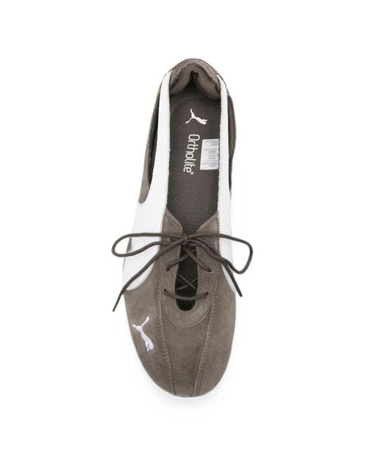 PUMA White Speedcat Cut-Out Ballet Flats