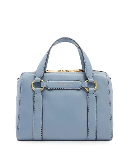 The Bridge Blue Laura Leather Tote Bag