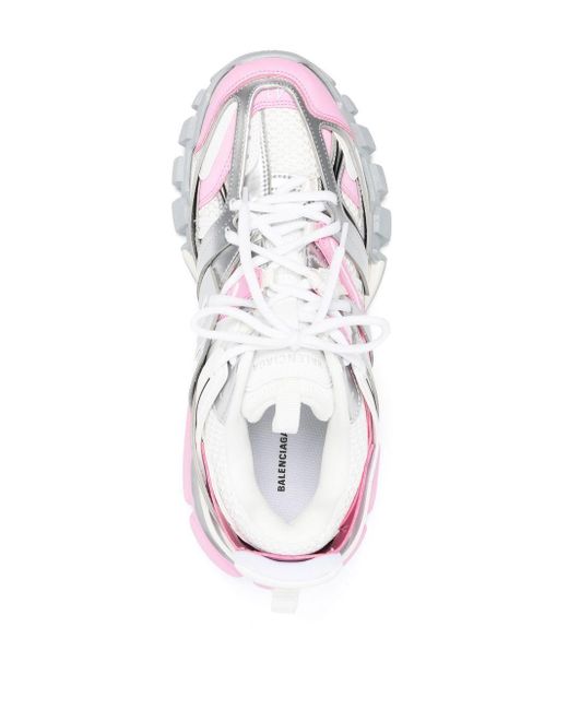 Balenciaga Track Sneakers Met Vlakken in het White