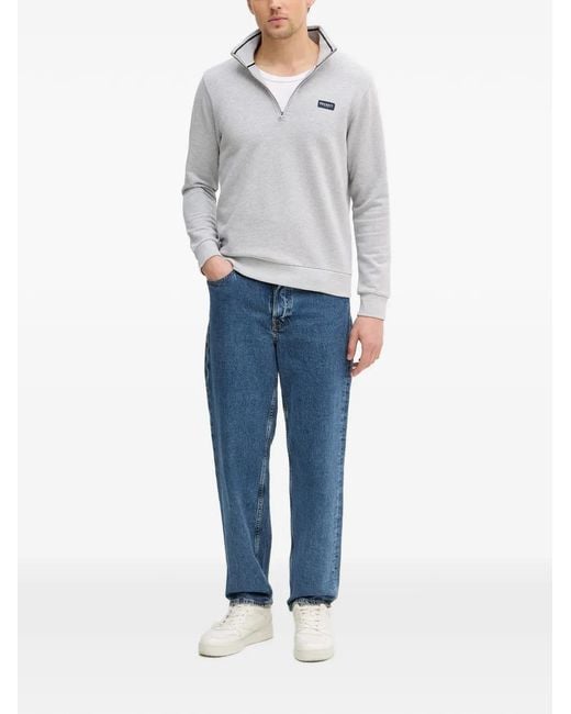 Hackett Gray Sweat À Col Zippé for men
