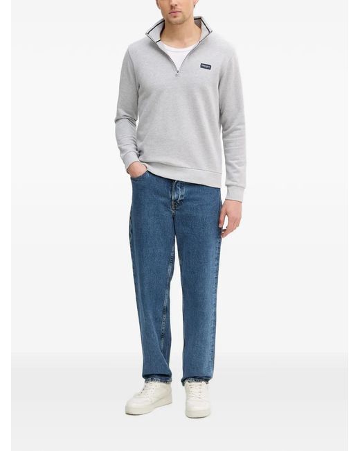 Hackett Gray Sweat À Col Zippé for men