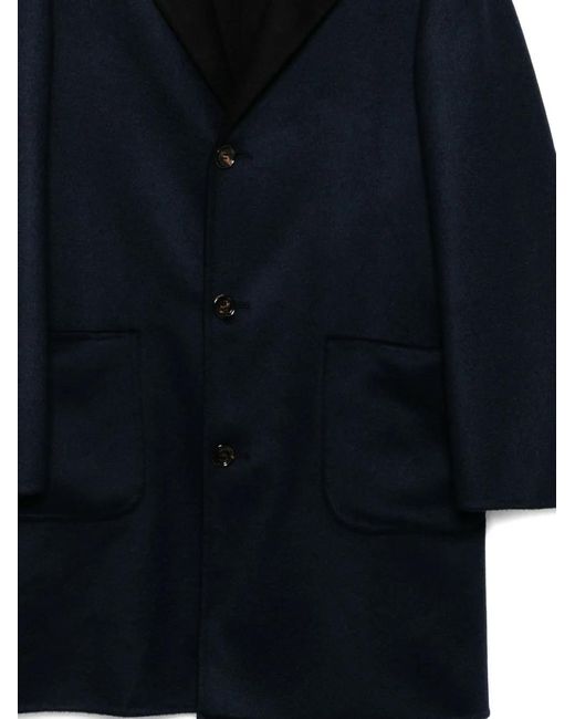 KIRED Blue Single Breasted Coat for men