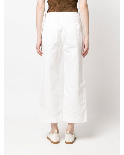 Pantaloni crop di Max Mara in White