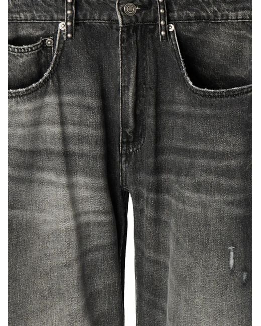 Vague Studios Gray Jean Boutonné À Effet Usé for men