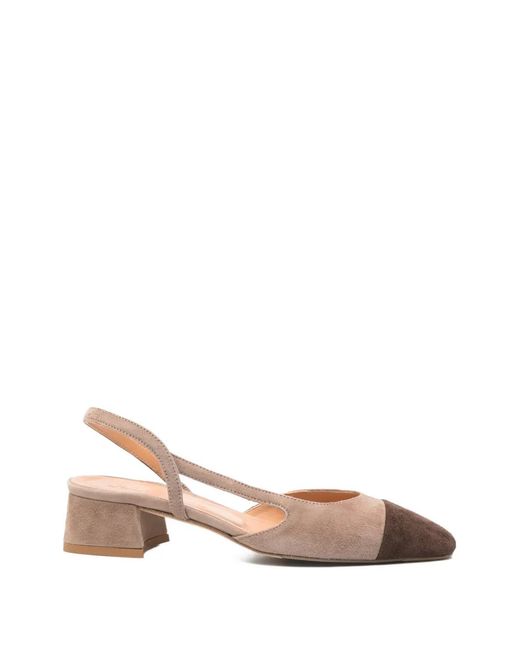 Julie Dee Natural Two-Tone Pumps