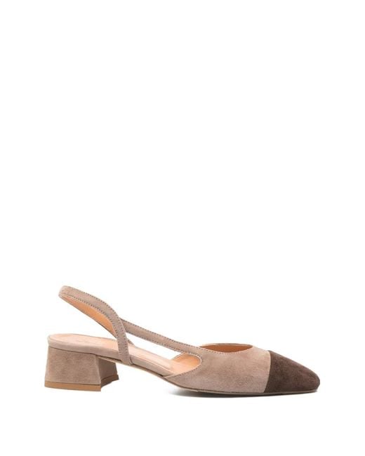 Julie Dee Natural Two-Tone Pumps