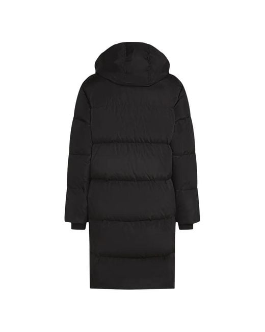 Karl Lagerfeld Black Long Hooded Puffer Jacket for men