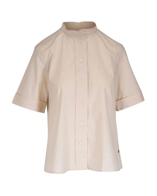 Bogner バンドカラー ショートスリーブシャツ Natural