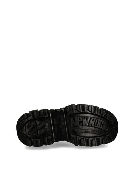 New Rock Black 60Mm Lace-Up Platform Shoes
