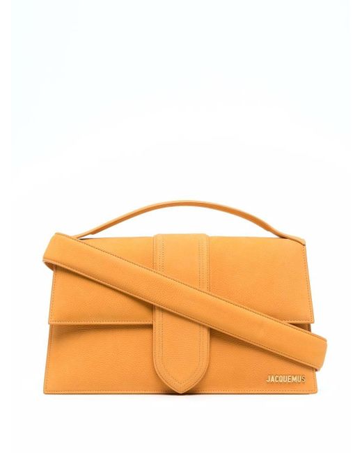 Jacquemus Leather Le Grand Bambino Tote Bag in Orange Lyst