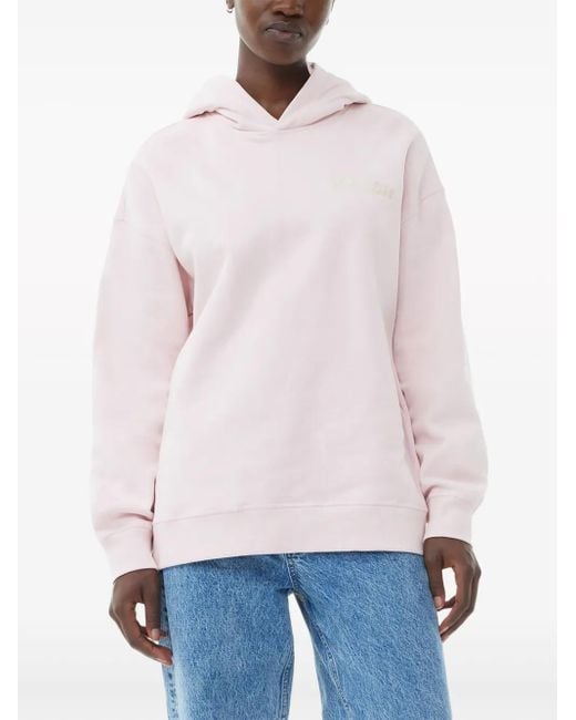 Ganni Hoodie Met Logoprint in het Pink