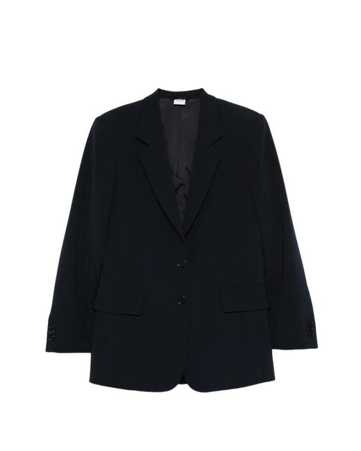 Aspesi Black Long-Sleeve Buttoned Blazer