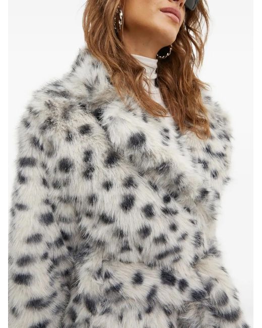 Bardot Gray Mantel mit Leoparden-Print