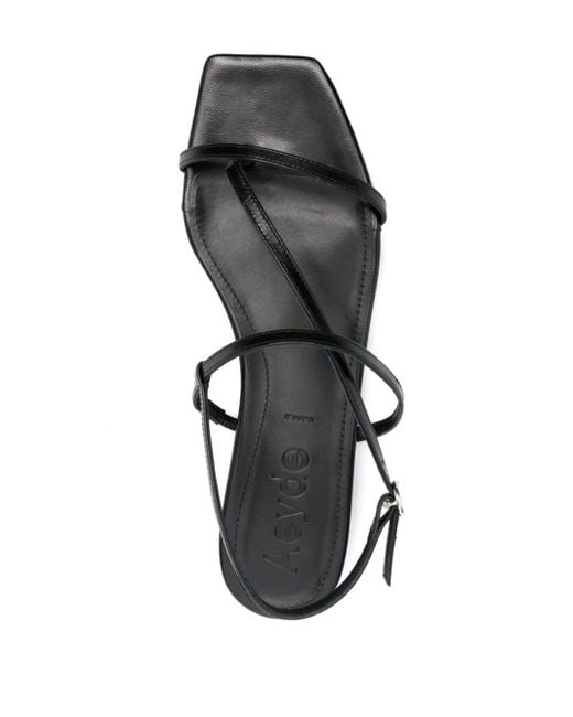 Aeyde Black Ella Flat Sandals