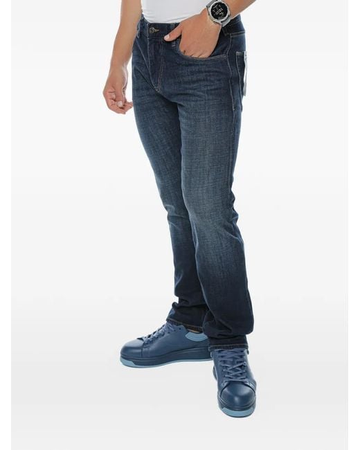 Emporio Armani Blue Five-Pocket Jeans for men
