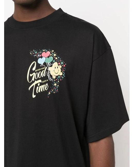 Martine Rose Black Graphic-Print T-Shirt for men