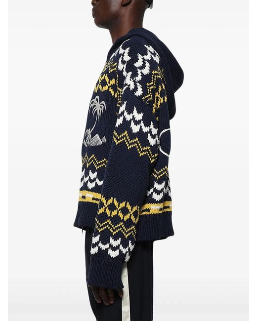Rhude Black Palma Zip-Up Hoodie for men