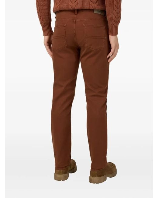 メンズ Boggi ボタン スリムジーンズ Brown