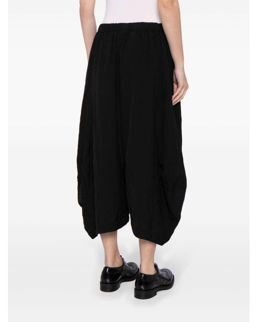 High-waist cropped trousers Comme des Garçons de color Black