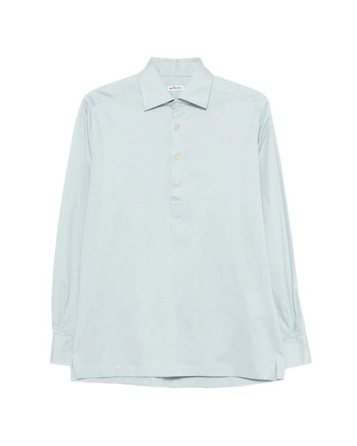 Polo Con Botones Kiton de hombre de color Blue