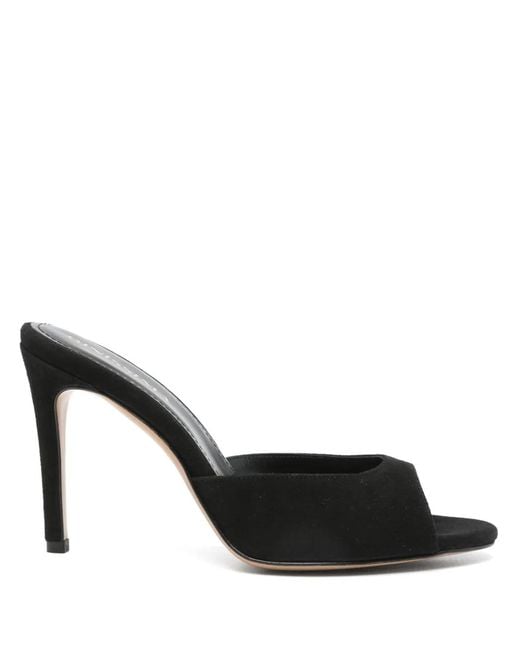 Ginissima Black Vicky Suede Heeled Sandals