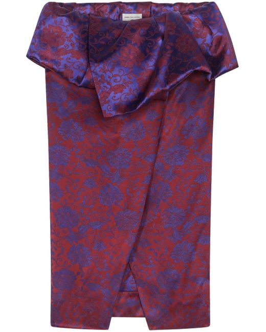 Dries Van Noten ペプラム スカート Purple
