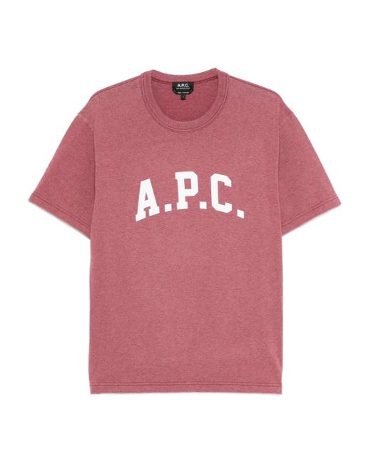 A.P.C. Pink Marcus T-Shirt for men