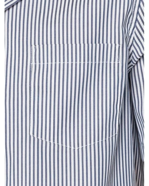 Naked & Famous Gray Aloha Striped Shirt for men