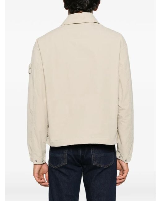 Stone Island Natural Ghost Logo-Patch Jacket for men