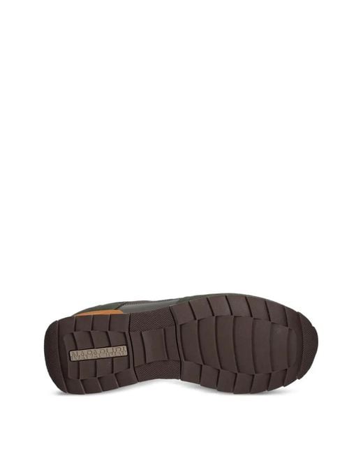 Napapijri Brown Stab Logo Sneakers for men
