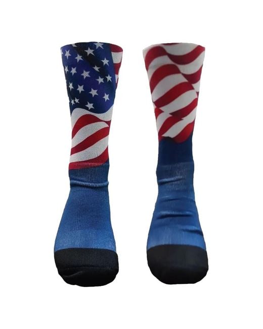 Reebok Blue X Crossfit Usa-Print Socks for men