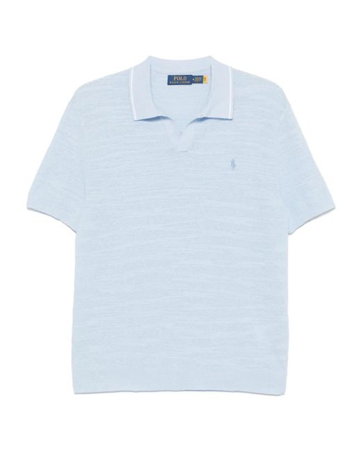 Polo Ralph Lauren Blue Polo Pony-Embroidered Polo Shirt for men