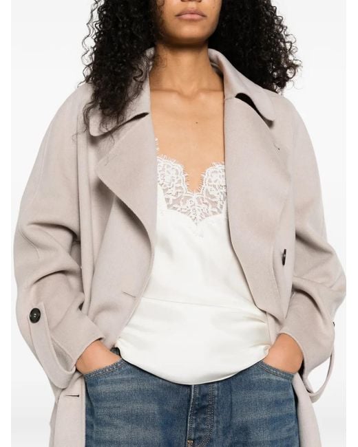 Max Mara ノッチドラペル ダブルコート Natural