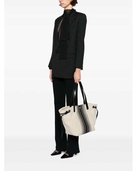 Tom Ford Natural Striped Jacquard Tote Bag