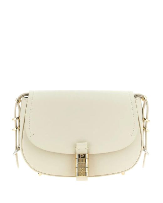 Pinko Natural Leather Shoulder Bag
