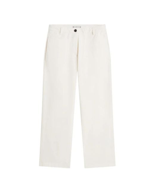 Tommy Hilfiger White Buttoned Trousers