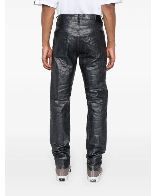 Purple Brand Gray P001 Coated Skinny Jeans for men