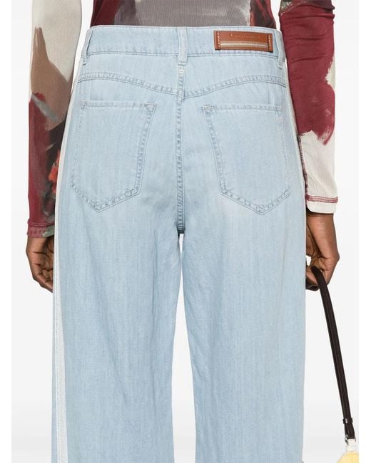 Lorena Antoniazzi Blue Logo-Patch Jeans