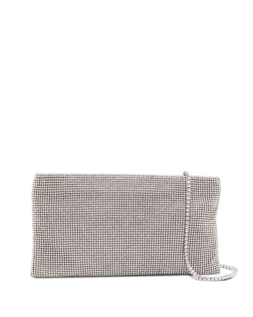 Benedetta Bruzziches Gray La Petite Crystal-Embellished Clutch Bag