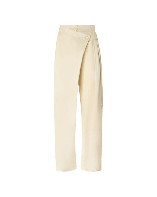 Pinko White Pantalon À Coupe Fuselée