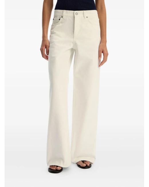 12 STOREEZ White 431 Wide-Leg Jeans