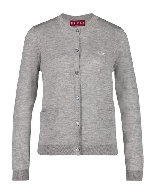 Gucci ボタン カーディガン Gray