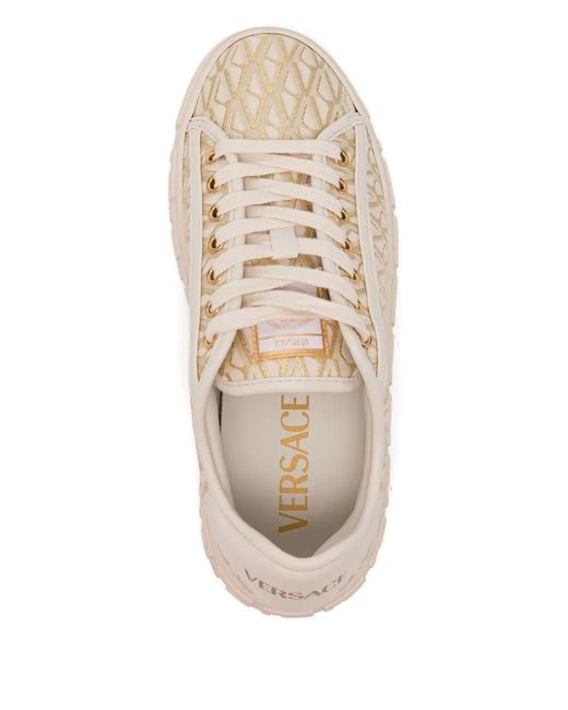 Zapatillas Con Motivo Greca Versace de color Natural